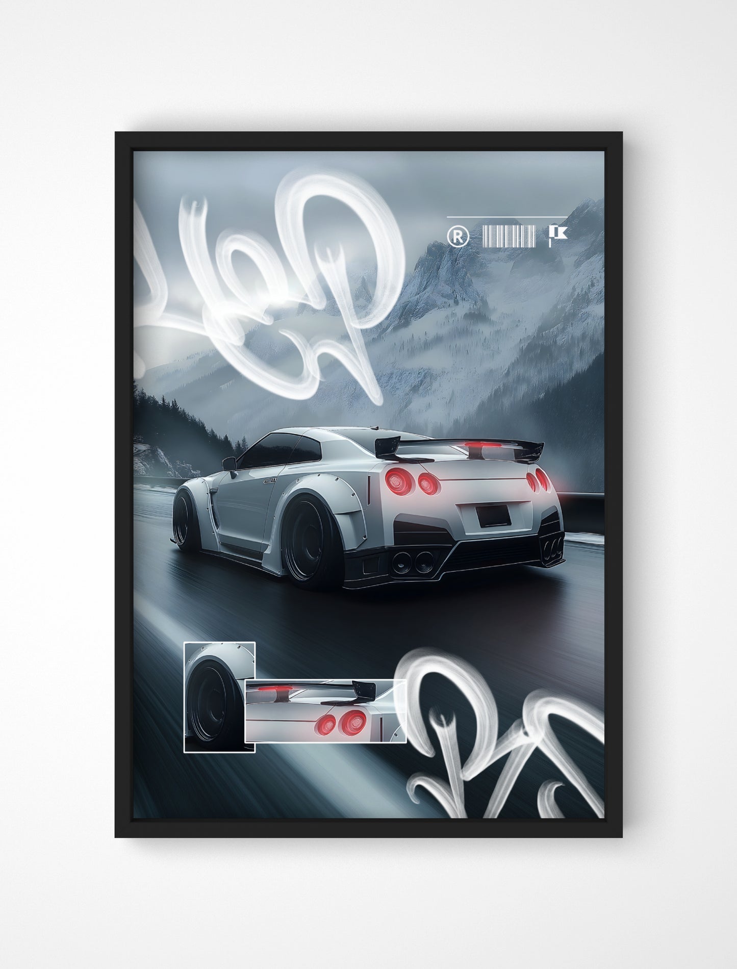 Plakat Nissan GT-R R-35 - Śnieg