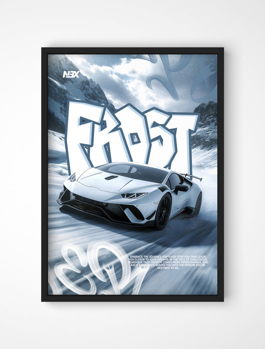 Plakat Lamborghini Huracán SVJ - "Frost"