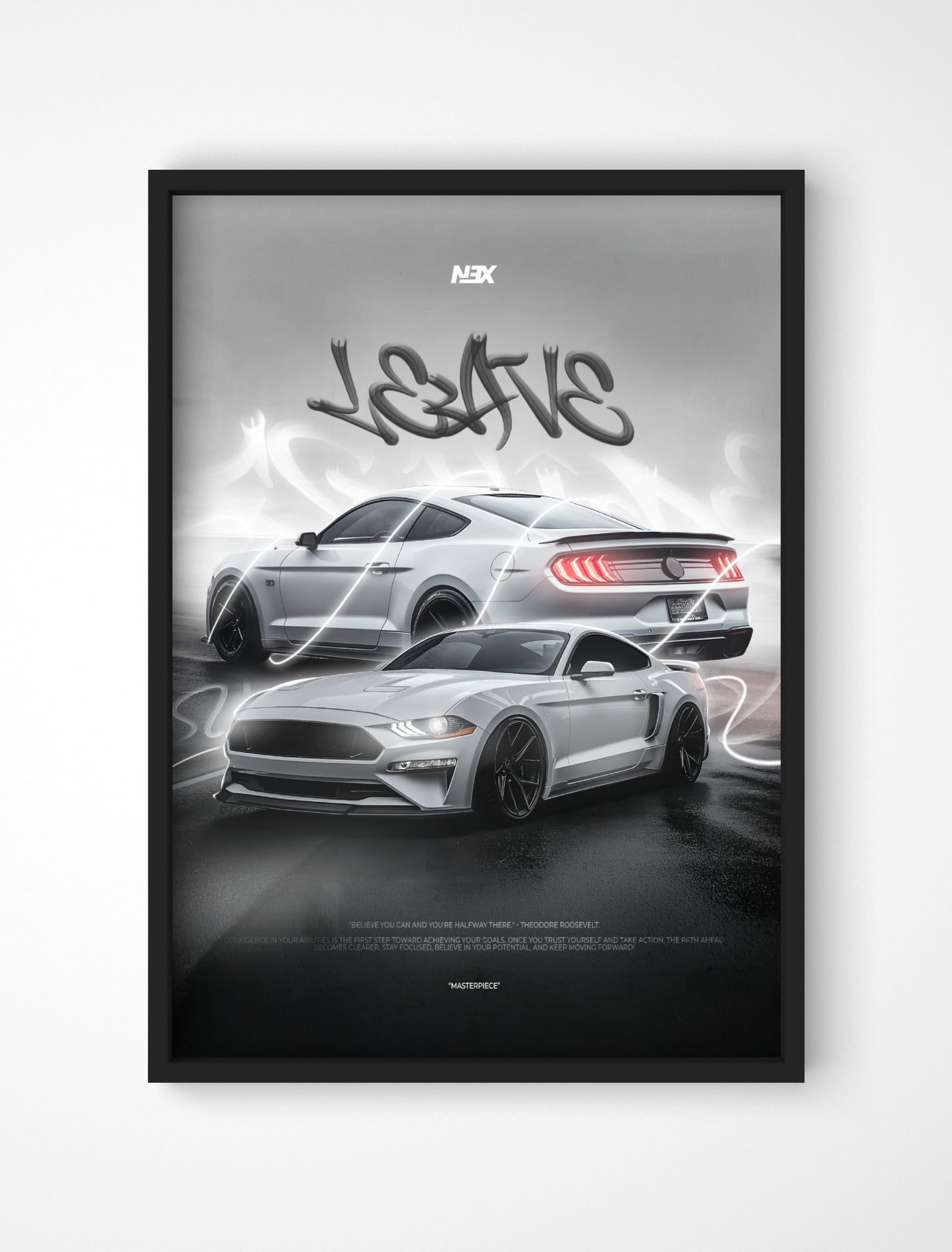 Plakat Ford Mustang - "Leave"