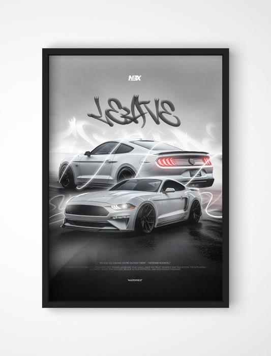 Plakat Ford Mustang - "Leave"