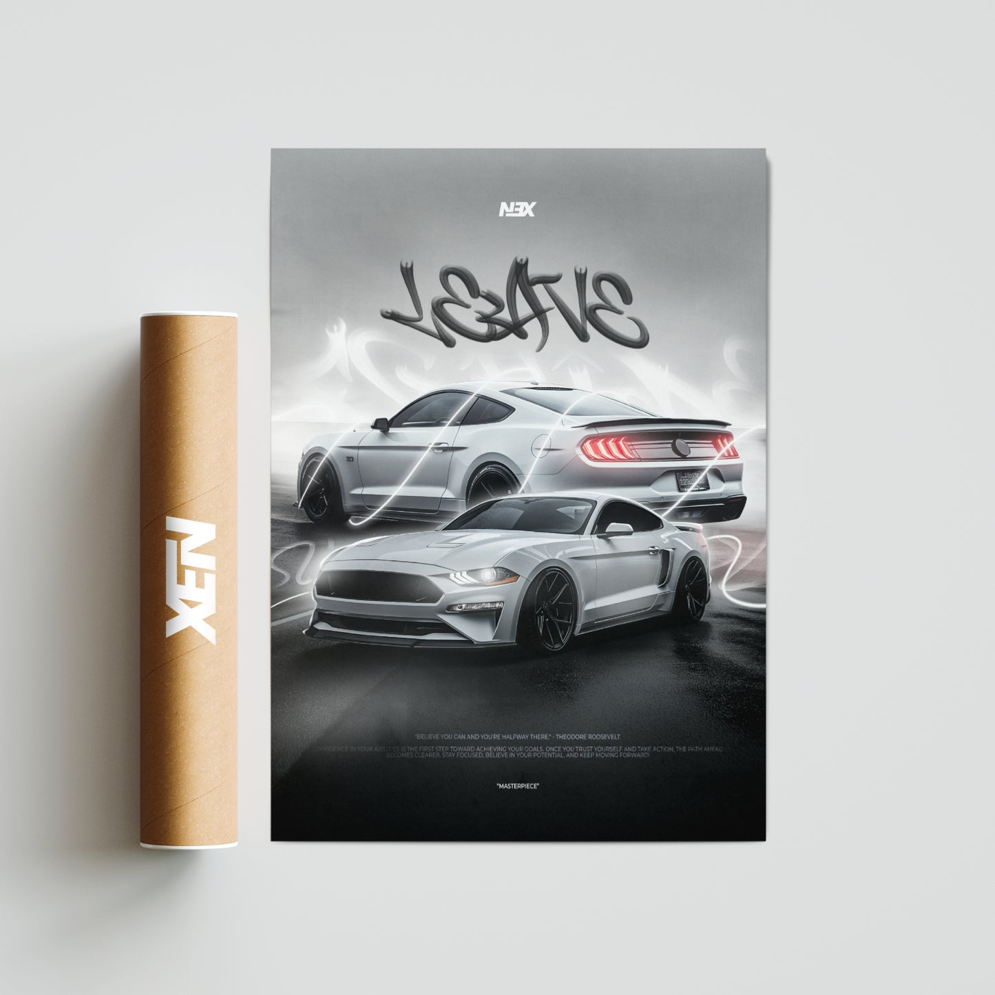 Plakat Ford Mustang - "Leave"