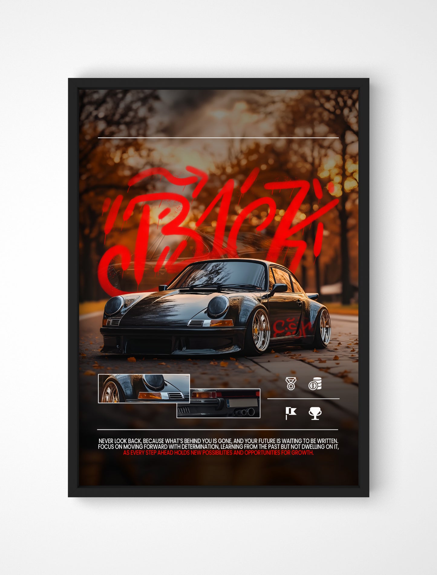 Plakat Porsche 911 - "Back"