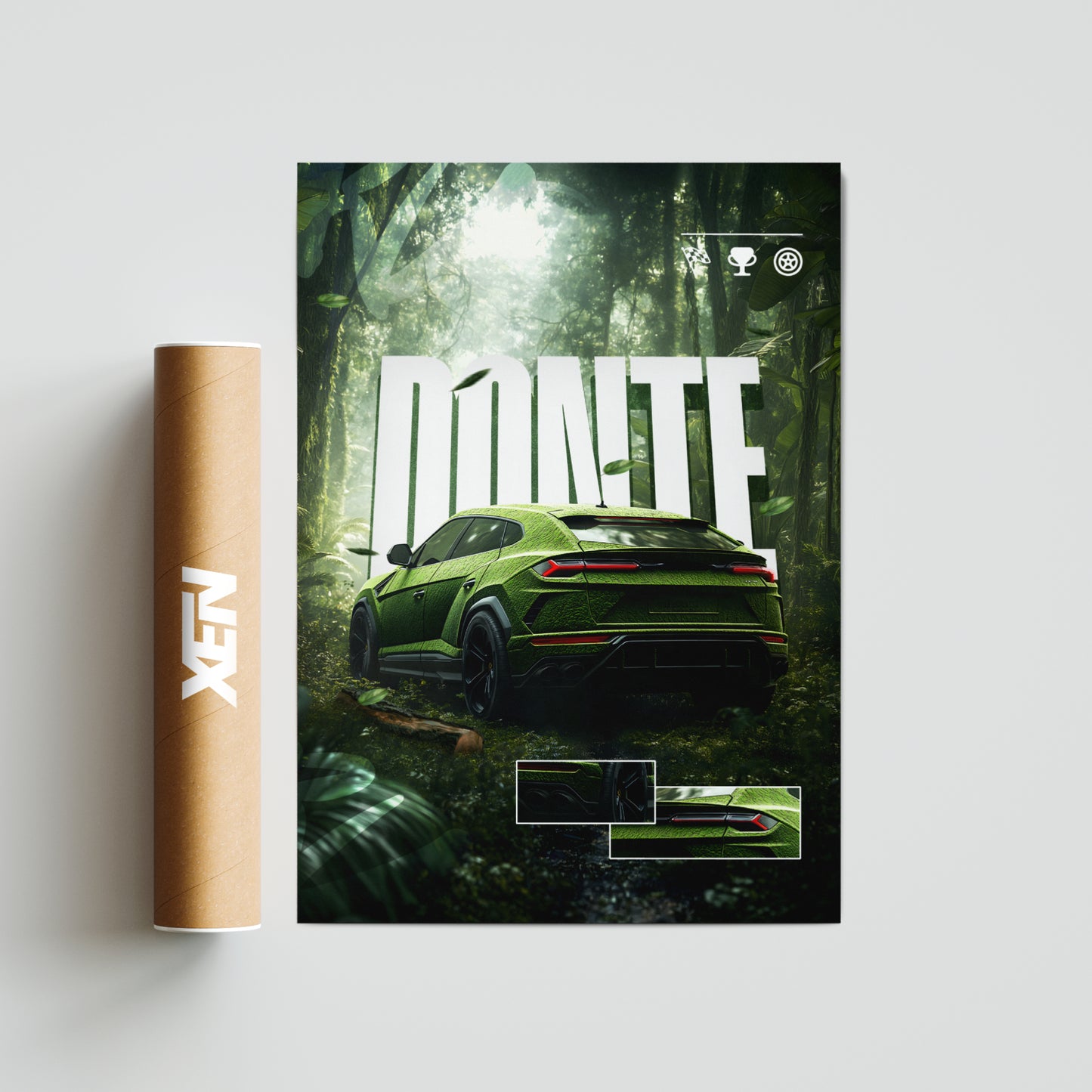 Plakat Lamborghini Urus - "Donte"