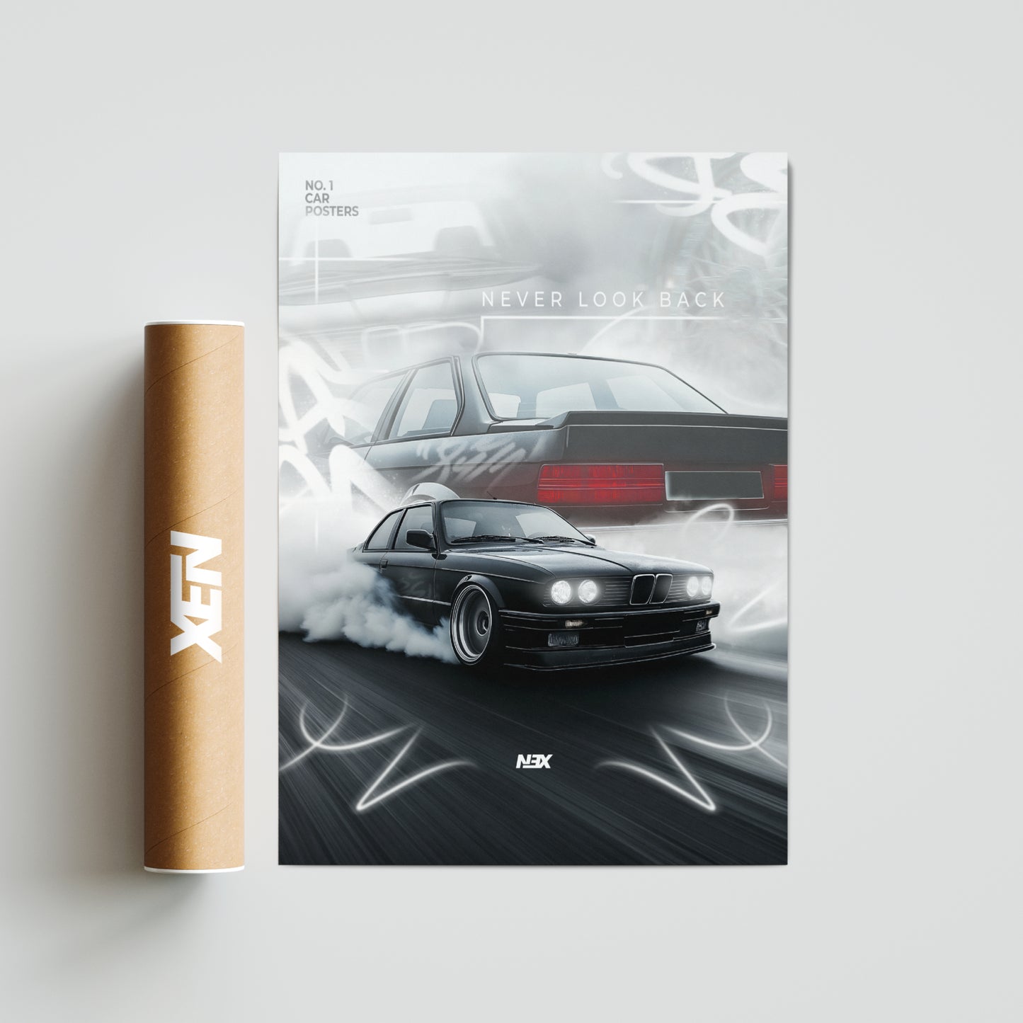 Plakat BMW E30 "Drift"