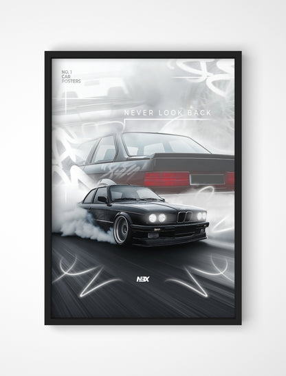 Plakat BMW E30 "Drift"