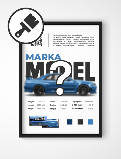Plakat z Wybranym Samochodem "Gazetka"
