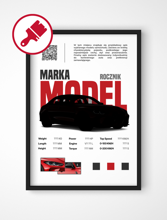 Plakat z Wybranym Samochodem "Gazetka"
