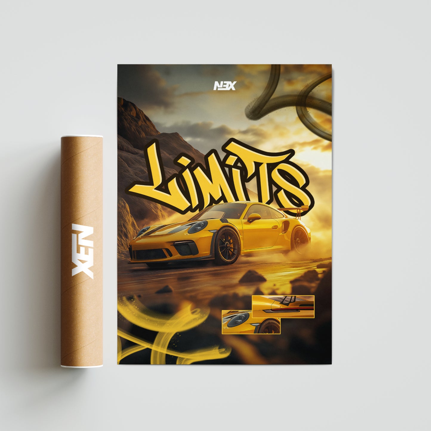 Plakat Porsche 911 GT3 RS - "Limits"
