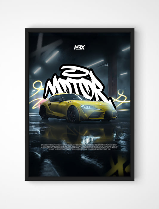 Plakat Toyota Supra MK5 - "Neon"