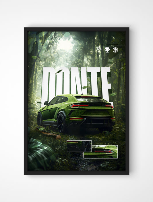 Plakat Lamborghini Urus - "Donte"